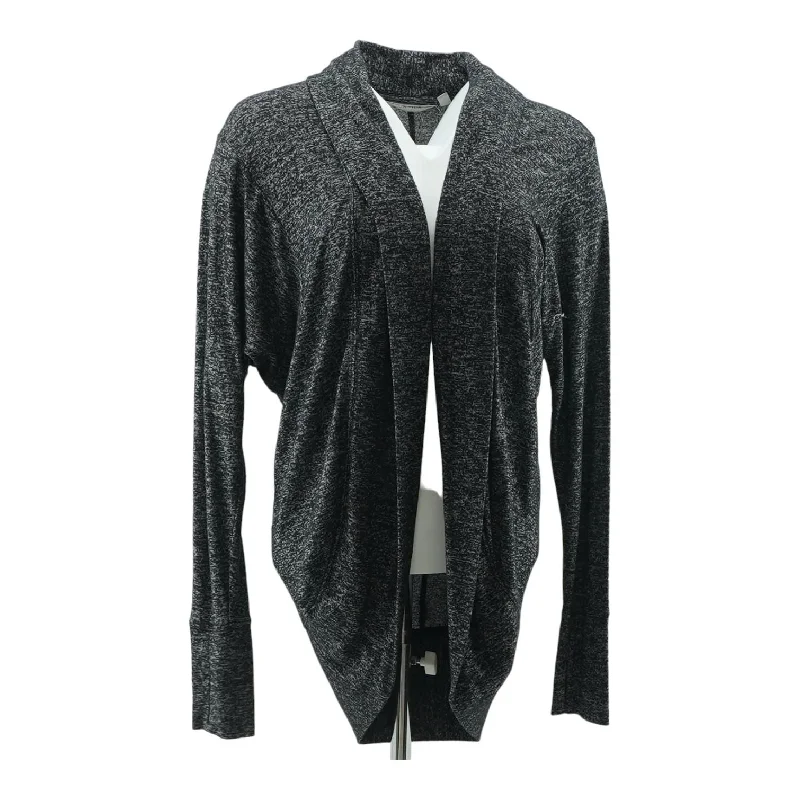 Gray Solid Cardigan Sweater