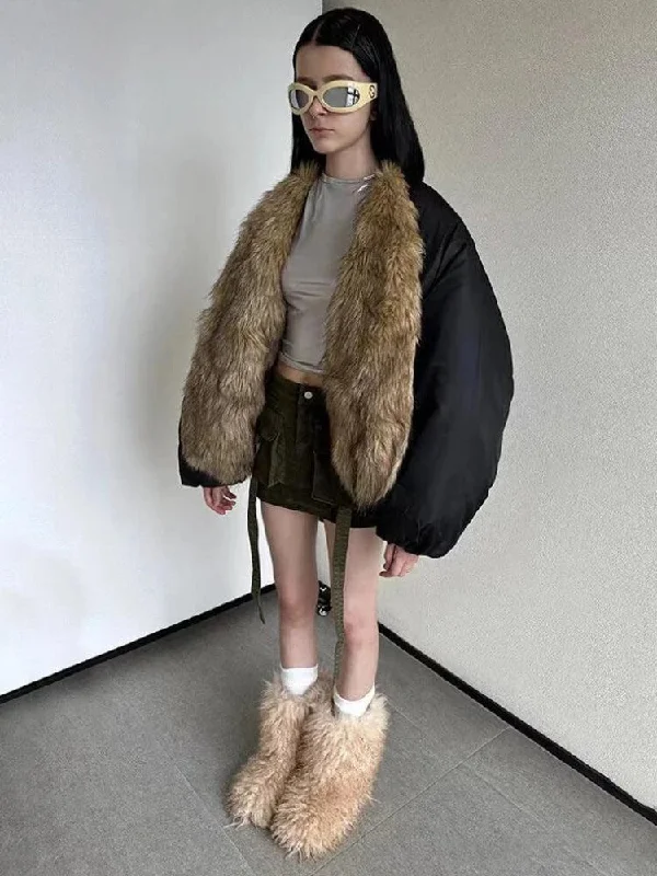 Faux Fur Puffer Jacket