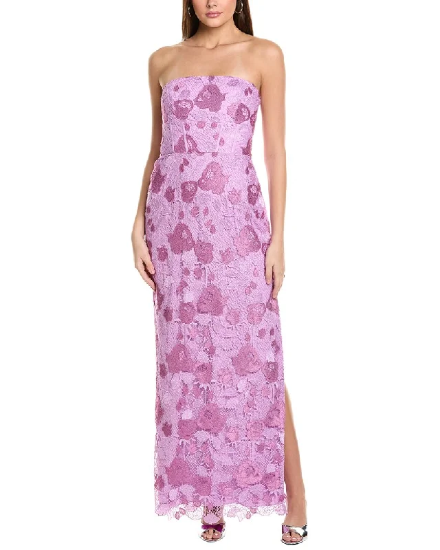 ML Monique Lhuillier Justine Lace Maxi Dress