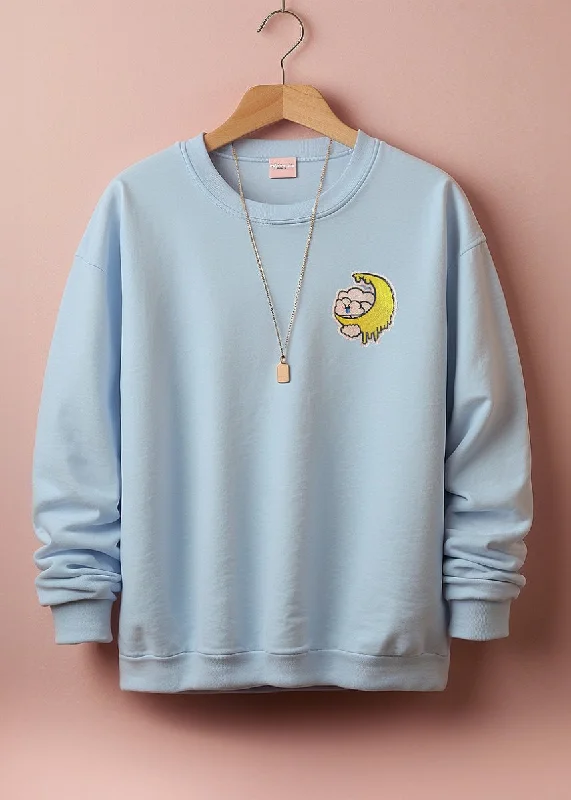 Kawaii Cloud Cartoon Blue Sweatshirt