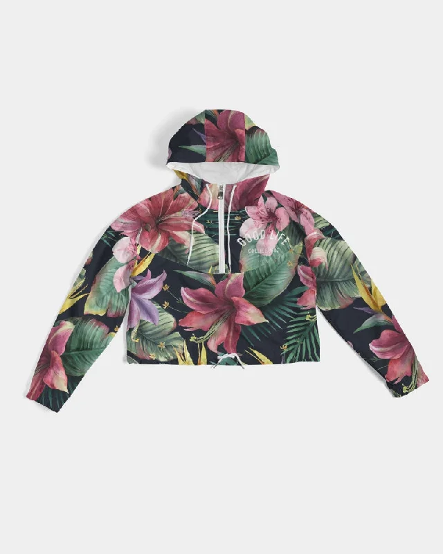 Collie Buddz "Good Life" Floral Women's Cropped Windbreaker