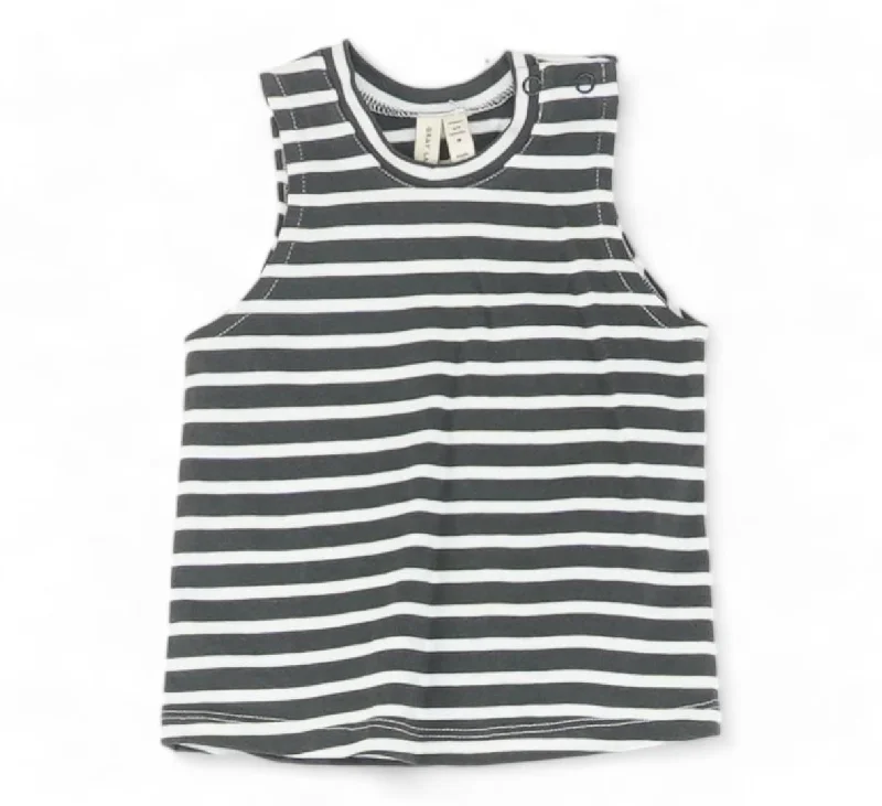 Charcoal Striped Tank