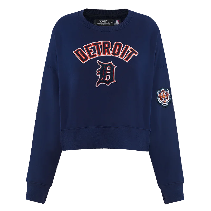 SUDADERA DE CUELLO REDONDO MLB DETROIT TIGERS CLASSIC ESSENTIALS PARA MUJER