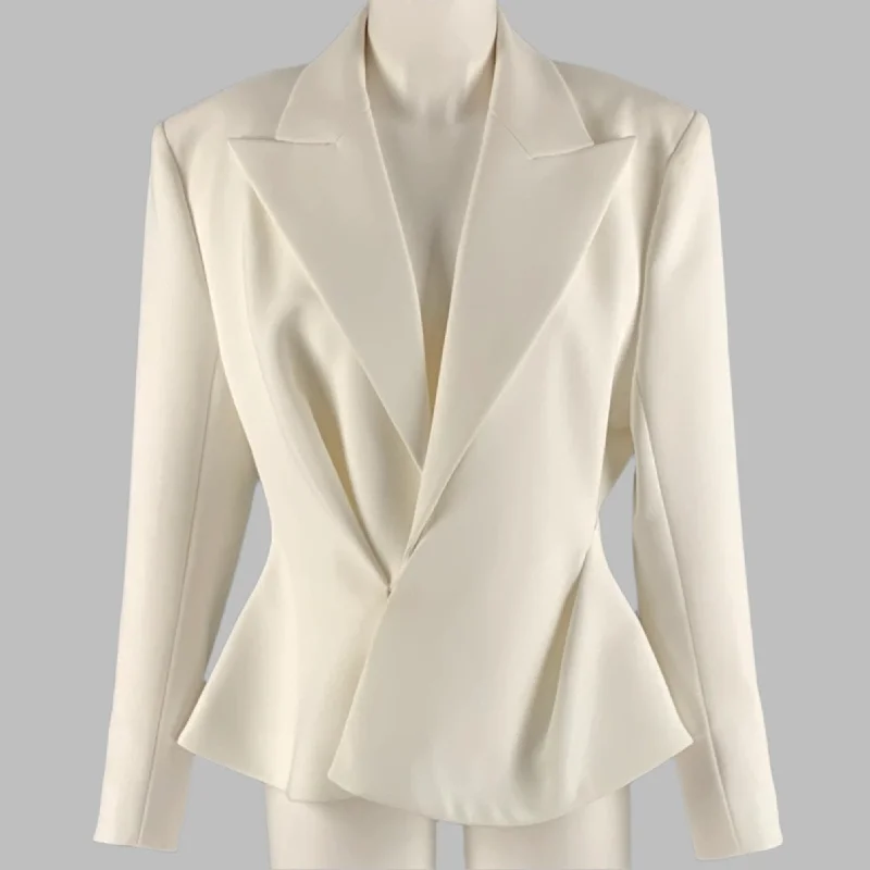 ALEXANDER VAUTHIER Size 10 White Off White Blazer