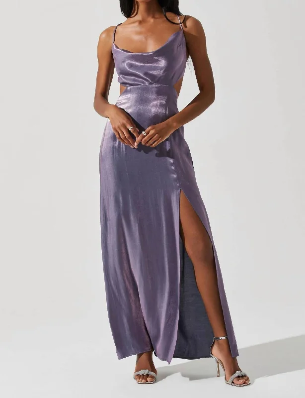 Shivani Dress In Lavender Shine