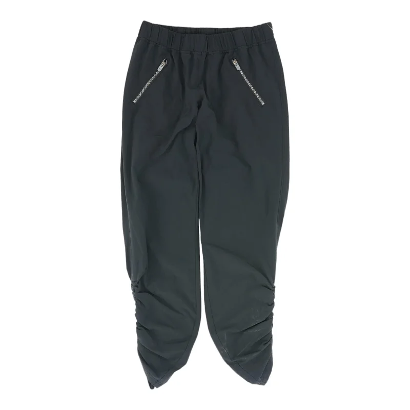 Black Solid Active Pants