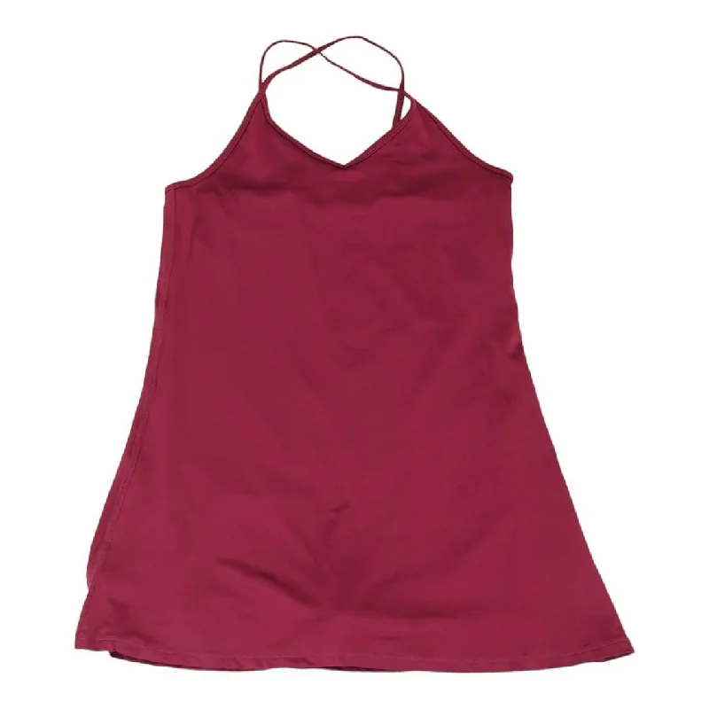 Burgundy Solid Mini Dress