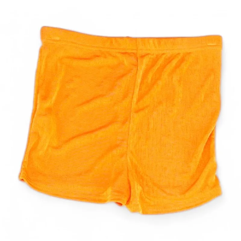 Orange Solid Shorts