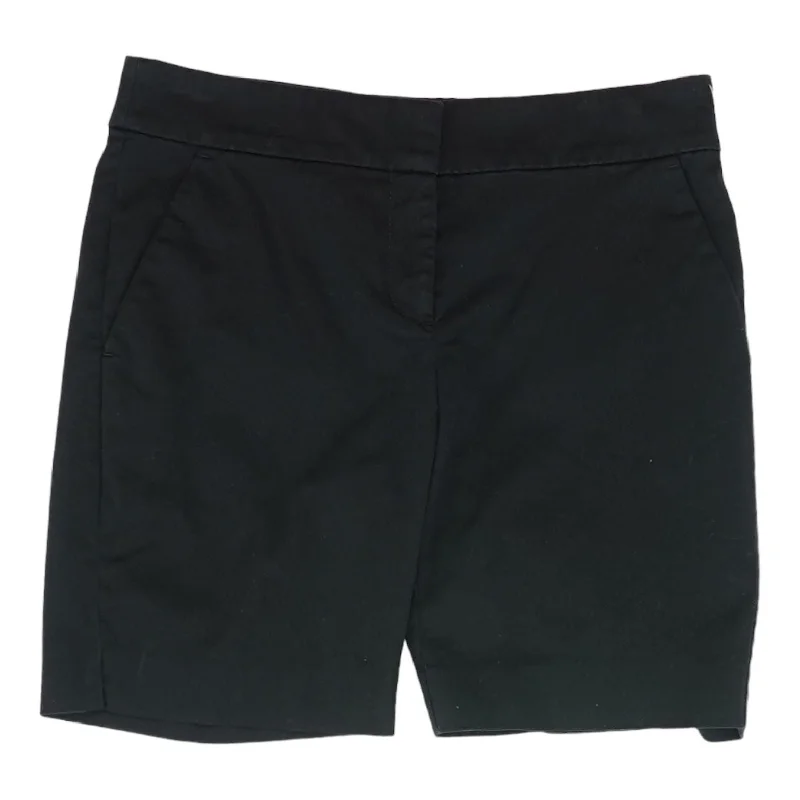 Black Solid Chino Shorts