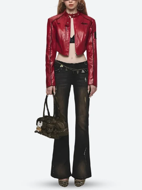 Faux Leather Biker Jacket