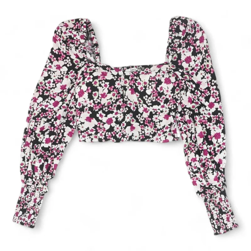 Multi Floral Long Sleeve Blouse